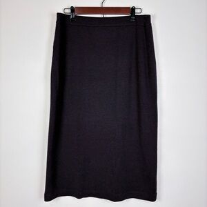 Eileen Fisher Purple Merino Wool Maxi Skirt Pull On Classic Professional